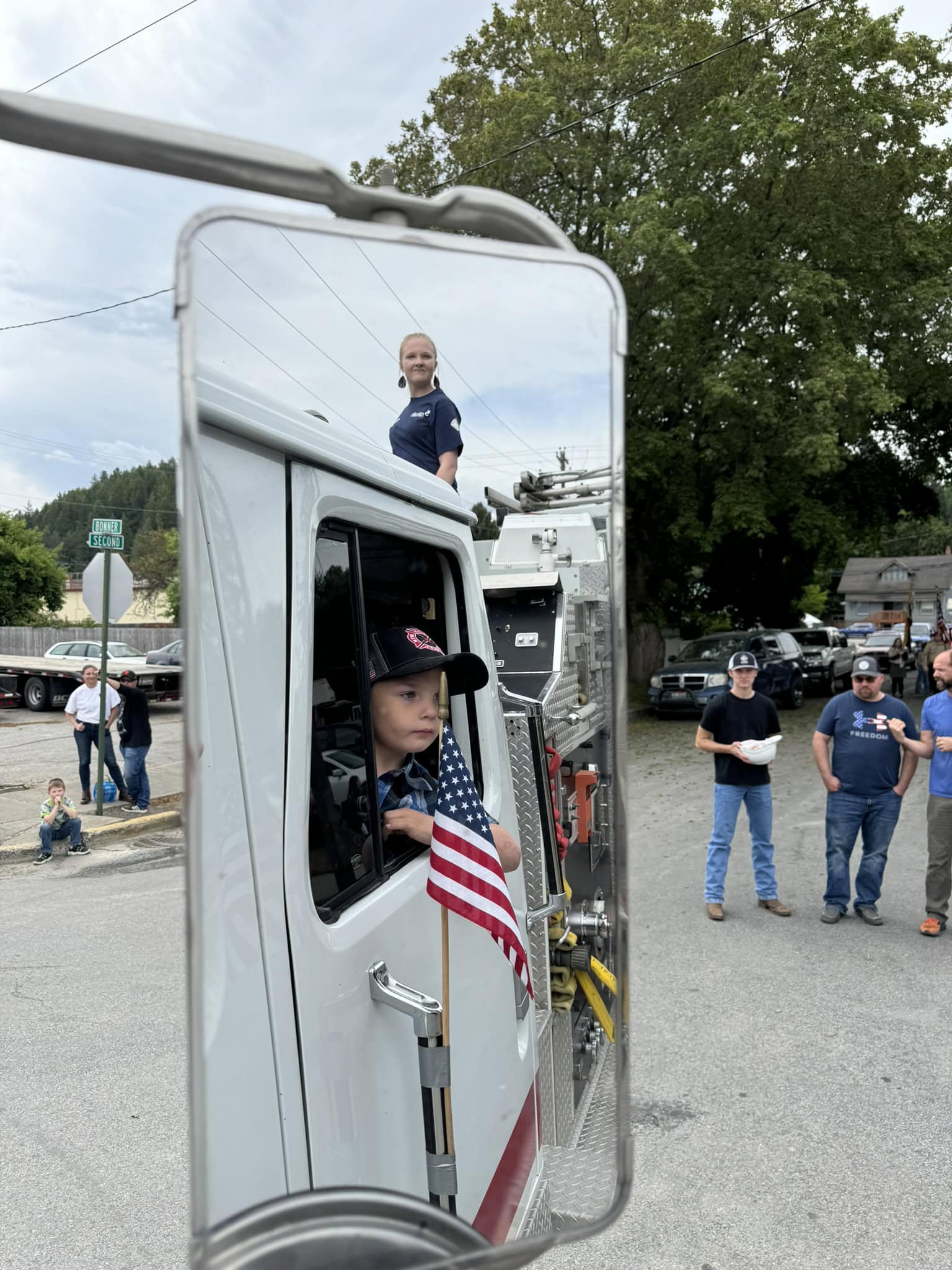 Youth on Fire Truck
